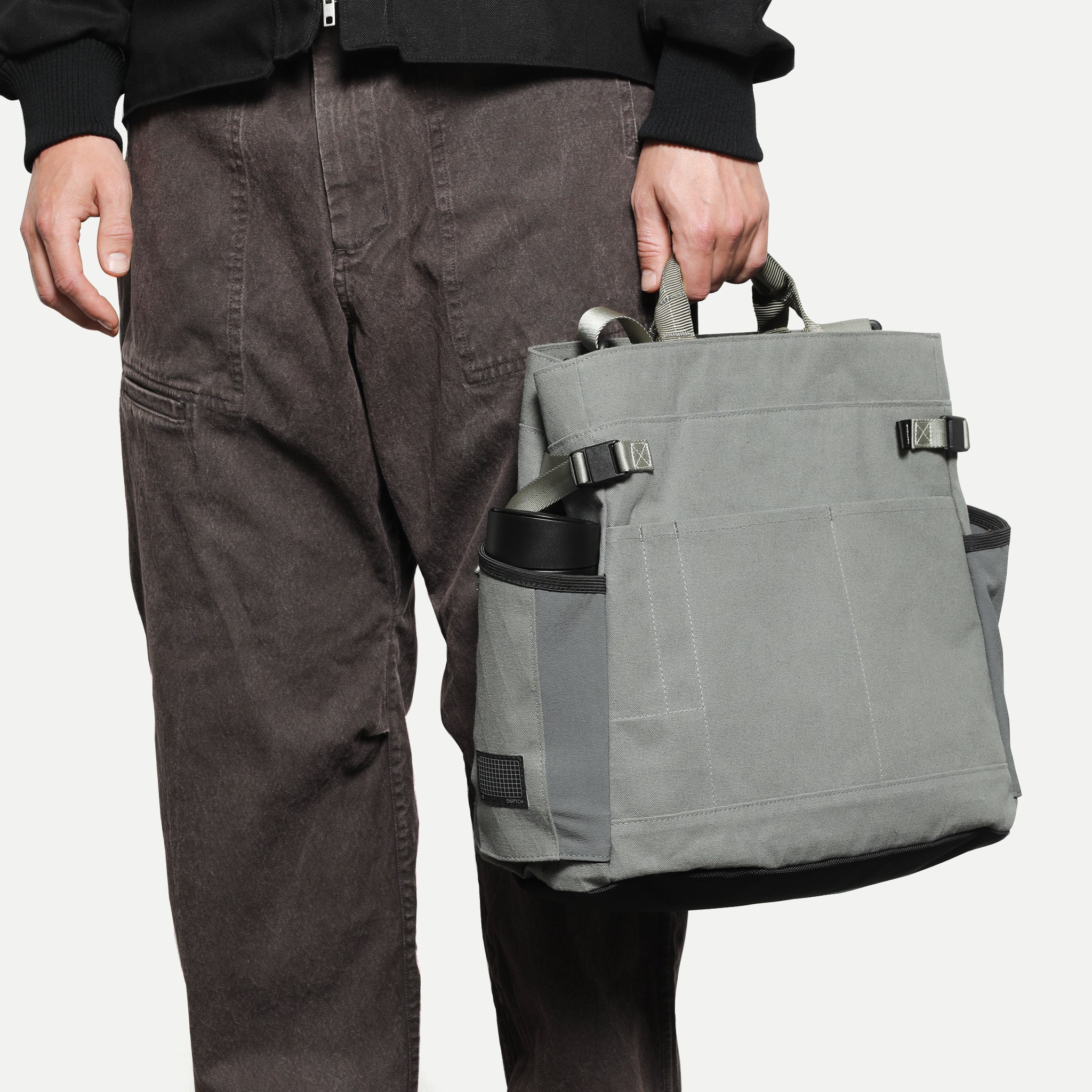 Cinch Tote - ECOPAK - Black/Grid - Image 12