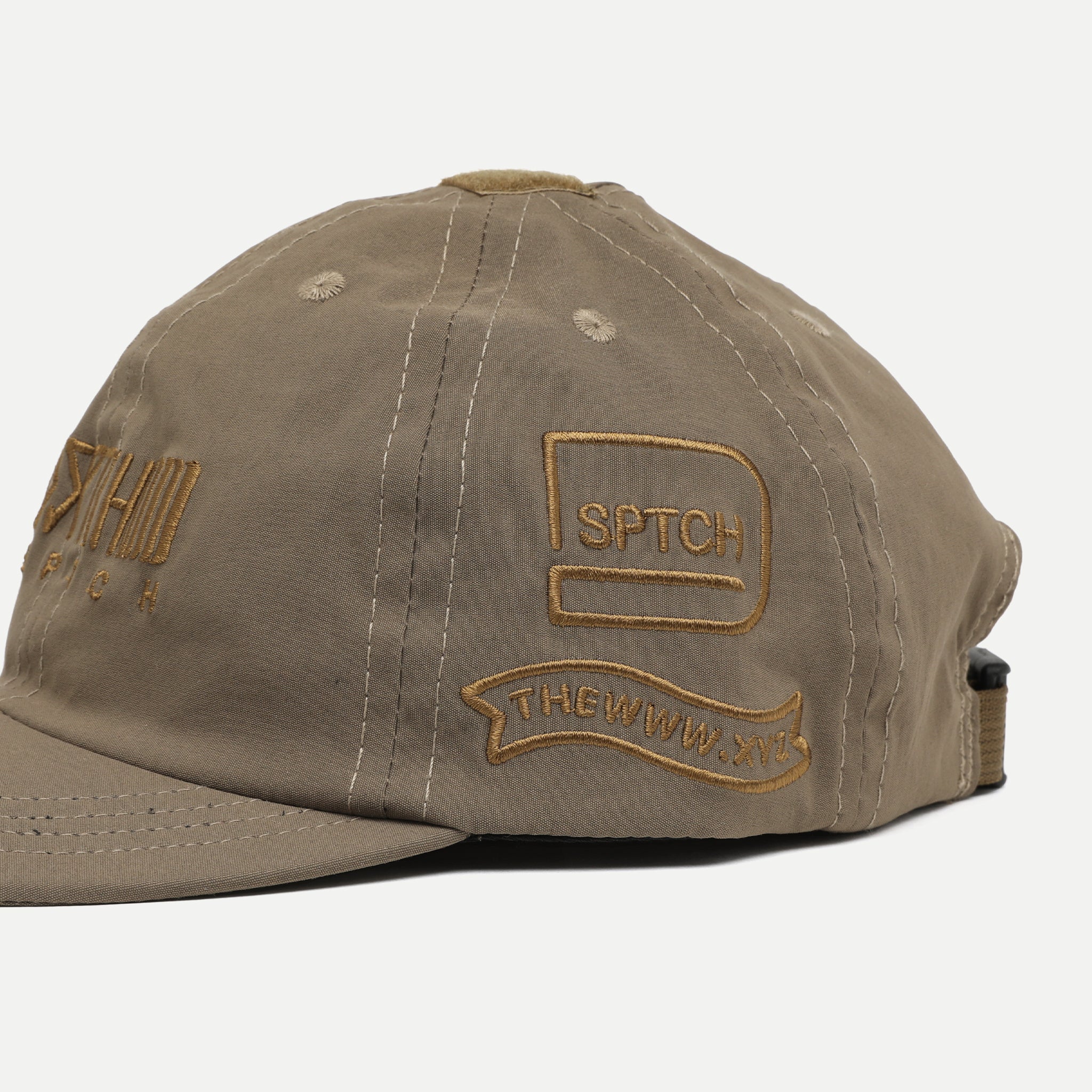 DSPTCH 6 Panel Hat - THEWWW.XYZ Special Edition - Coyote Stretch Nylon - Image 4